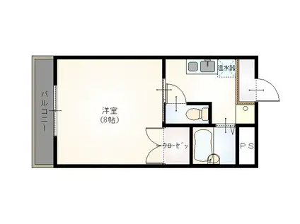 クタシティーパーク(1K/1階)の間取り写真