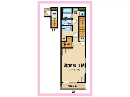 リブリ・YOTSUYA(1K/2階)の間取り写真