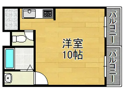 コットンライフMBS(ワンルーム/2階)の間取り写真