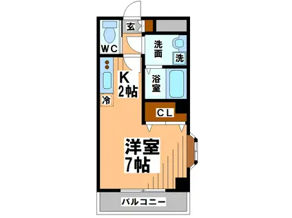 グレイス吉祥寺(1K/3階)の間取り写真