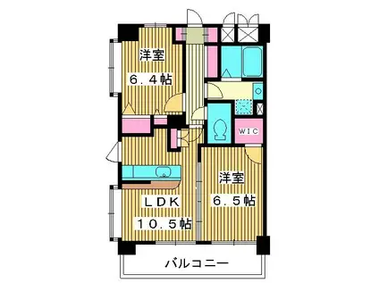 レジデンス富士(2LDK/1階)の間取り写真