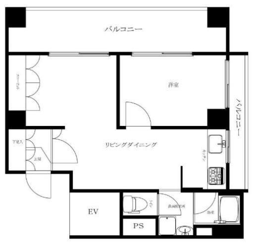 サーラ白金(1LDK/6階)の間取り写真
