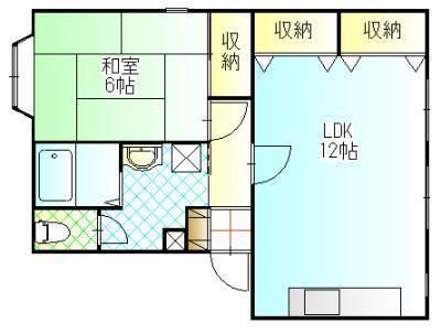 タウニイ・K(1LDK/1階)の間取り写真
