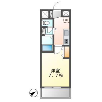 アルフィーレ新栄(1K/9階)の間取り写真