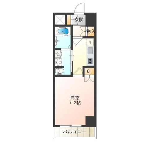 ノエラニー岸里(1K/7階)の間取り写真