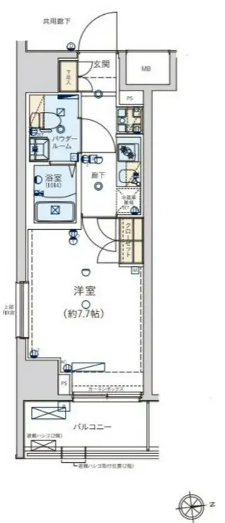 ジェノヴィア東日本橋駅前グリーンヴェール 5階階 間取り