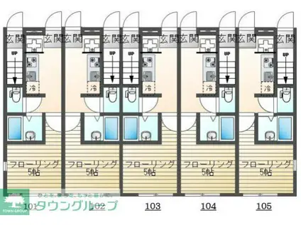 PLUMAS金山町(1K/1階)の間取り写真