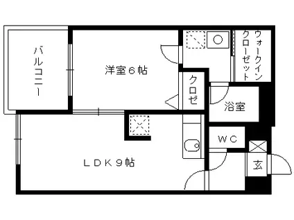 日吉壱番館(1LDK/4階)の間取り写真