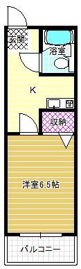 ゴールドハイツ(1K/1階)の間取り写真