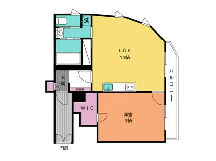メープルオンザヒル(1LDK/1階)の間取り写真