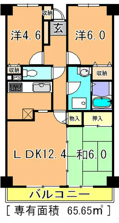 ヴェルドミールゆりのき台 5階階 間取り