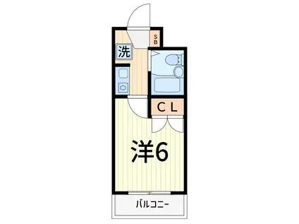 サニーハイム(1K/3階)の間取り写真