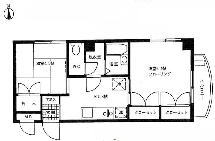 シレーヌ大森 3階階 間取り
