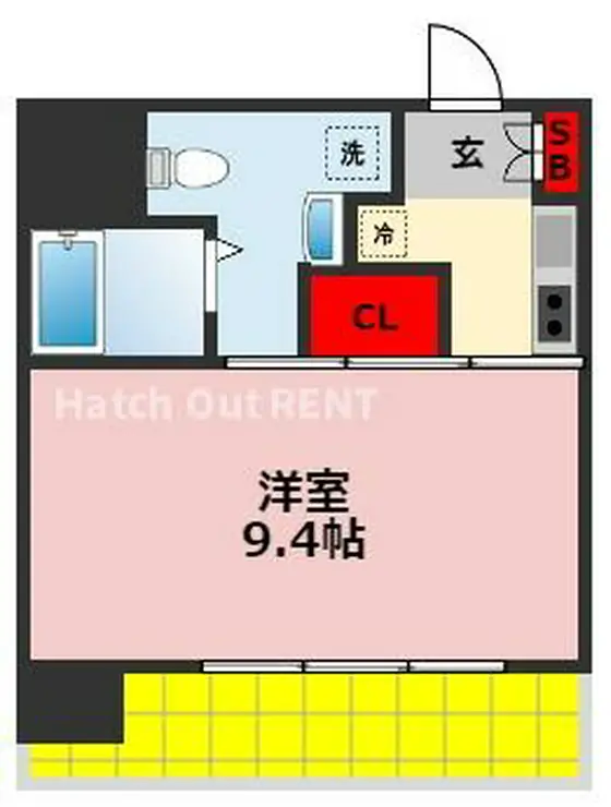 マリンパレス登戸 9階階 間取り