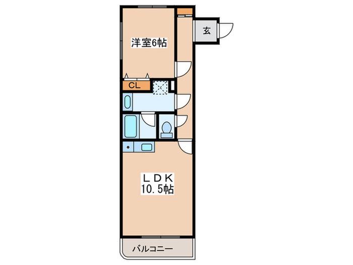フォルテ616(1LDK/3階)の間取り写真