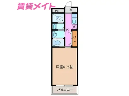 ノイハウスII(1K/1階)の間取り写真