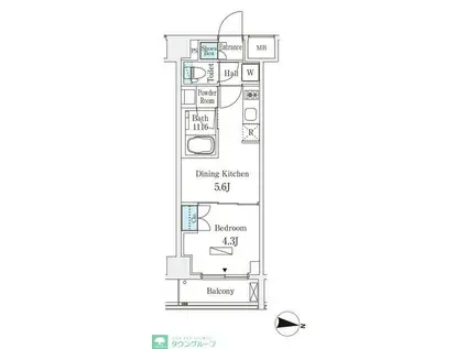 ラティエラ中野新井(1DK/3階)の間取り写真