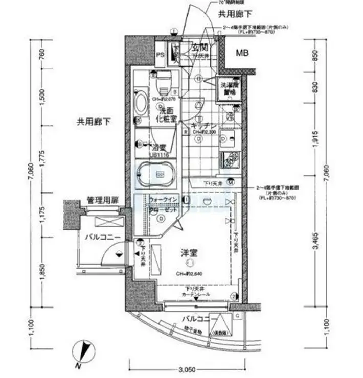 アーバンファースト神楽坂 6階階 間取り