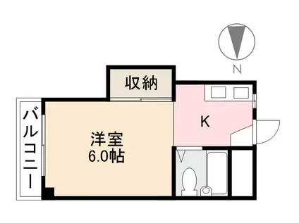 ふじハイツ(1K/3階)の間取り写真