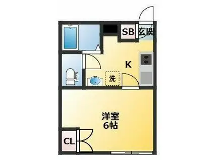 早稲田鶴巻町IMAハウス(1K/4階)の間取り写真