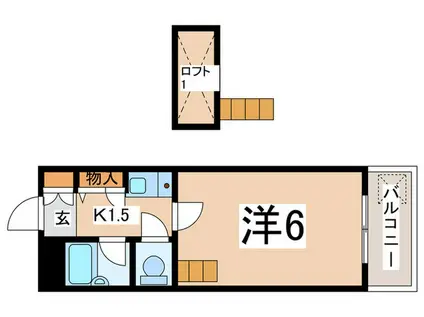 イフ・コート(1K/4階)の間取り写真