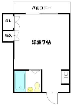 錦アトリオ(ワンルーム/3階)の間取り写真
