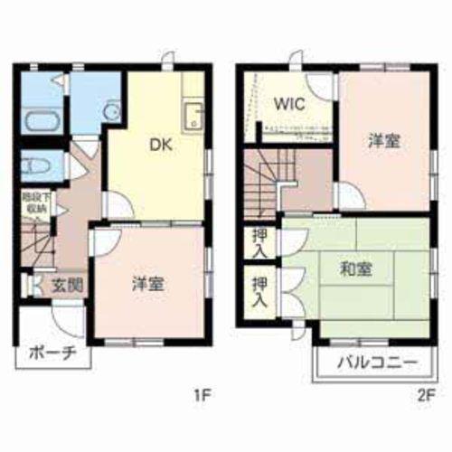 フレグランス加西B(3DK/1階)の間取り写真