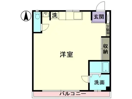 MT JOE(ワンルーム/2階)の間取り写真