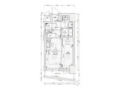 エステムコート名古屋上前津(1DK/9階)の間取り写真