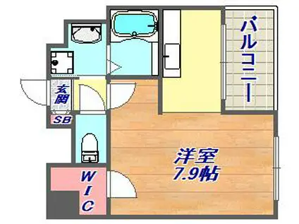 カノン甲南山手(ワンルーム/5階)の間取り写真