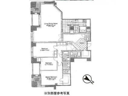 青山第一マンションズ(3LDK/17階)の間取り写真