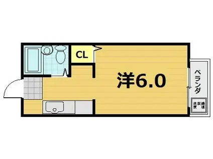 メゾン・アイゼン(1K/1階)の間取り写真