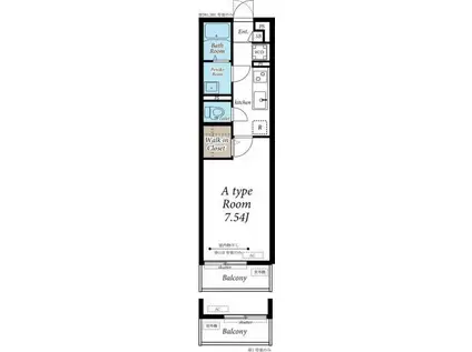 ヨシハイツ I(1K/1階)の間取り写真