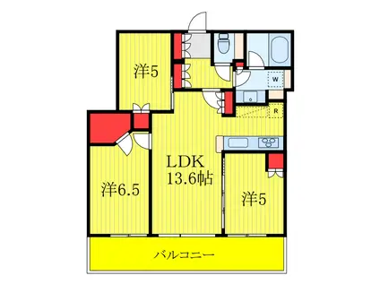 サウスゲートタワー川口(3LDK/10階)の間取り写真