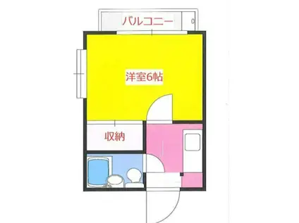 トータスコーポ(1K/4階)の間取り写真