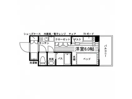 学生会館 NCRE京都深草(1K/3階)の間取り写真