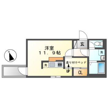 RADIANCE丸の内(ワンルーム/4階)の間取り写真