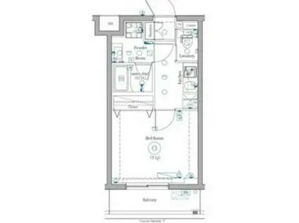 DIPS明大前(1K/1階)の間取り写真