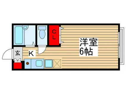 レモンハイツ(1K/2階)の間取り写真