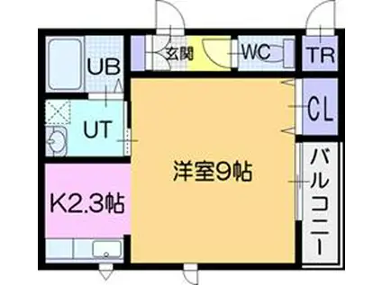 文京台K-STAGE 3(1K/2階)の間取り写真