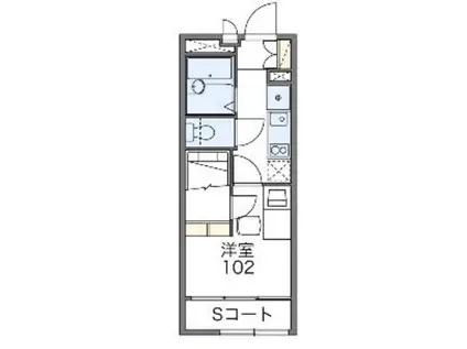 レオパレスダンデライオン(1K/2階)の間取り写真