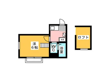 アザーレ生田(1K/2階)の間取り写真