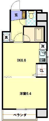 クオーレ鍛冶屋町(1DK/5階)の間取り写真