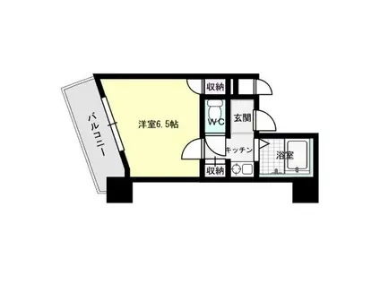 ノアーズアーク博多北(1K/8階)の間取り写真