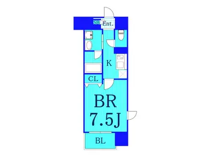 エムエフシー(1K/6階)の間取り写真
