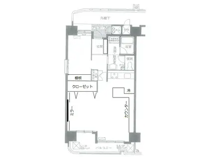 ジョイ茅ヶ崎パートII(1LDK/6階)の間取り写真
