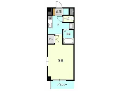 F&FアビタシオンII(1K/2階)の間取り写真