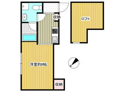 パークテラス仙川(1K/3階)の間取り写真