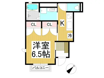 YK FOREST(1K/1階)の間取り写真