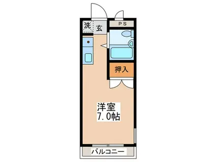 フローリッシュ(ワンルーム/3階)の間取り写真